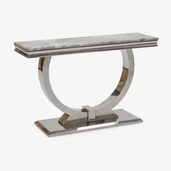 Furniture123 Arianna Marble Console Table in Grey - Vida Living