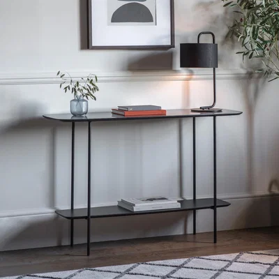 Furniture123 Ludworth Console Table Black Marble - Caspian House