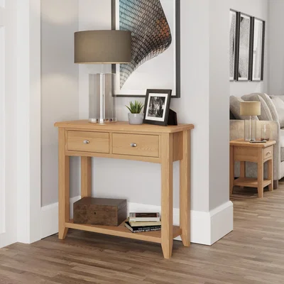 Furniture123 Bourton Solid Oak Console Table