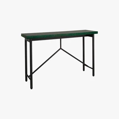 Habitat Arianne Black And Green Console Table, Green Terrazzo