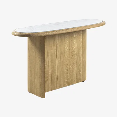 Heal's Heal's Suiseki Console Table Oak Carrara Marble