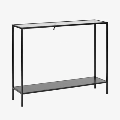Homebase Fraser Smoked Glass Console Table