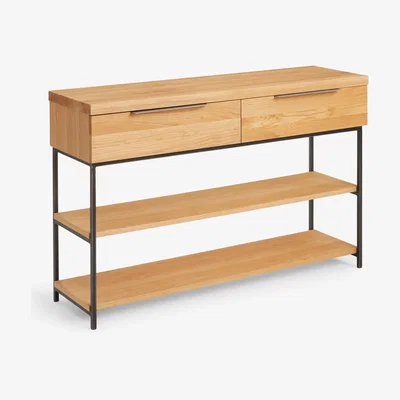 John Lewis John Lewis Calia Console Table with Drawers and Shelf, Oak