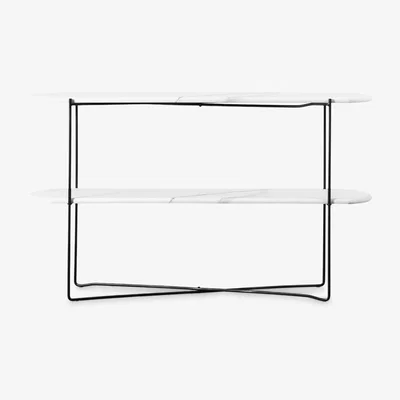 John Lewis Gallery Direct Holt Marble Effect Console Table, White