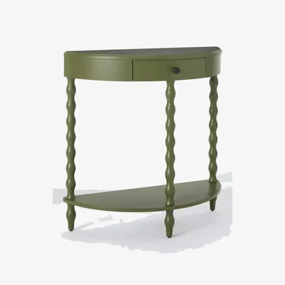 John Lewis John Lewis Bobbin Half Moon Console Table, Olive