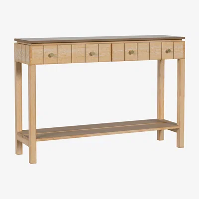 John Lewis Laura Ashley Braystone 2 Drawer Console Table, Washed Oak