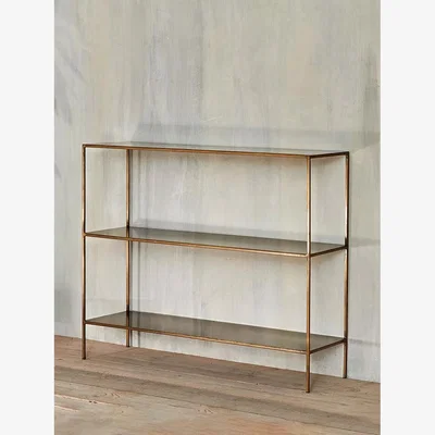 John Lewis Nkuku Mahi Console Table, Antique Brass