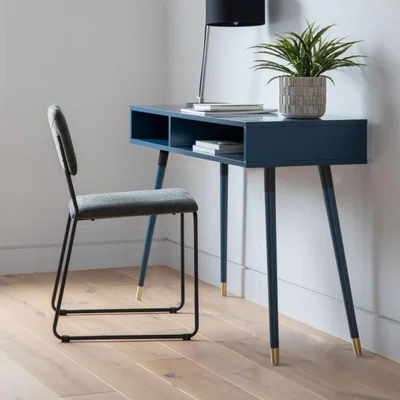 Knees Holbrook 110cm Rectangle Oak Console Table - Blue