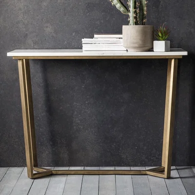 Knees Petra Brass Console Table - Bronze