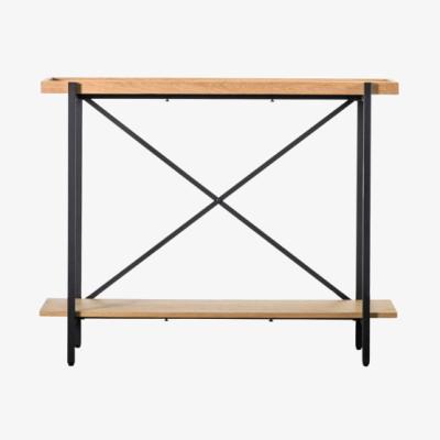 Knees Zakros 100cm Rectangle Oak Veneer Console Table - Natural