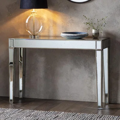 Knees Patterson Mirrored Console Table - Gold