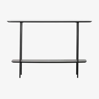 Knees Parga 120cm Rectangle Iron Console Table - Black