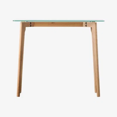 Knees Koropi 90cm Rectangle Tempered Glass Console Table - Natural