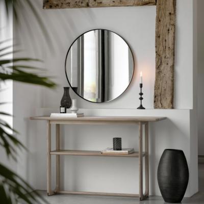 Knees Langley Oak Console Table - Smoked