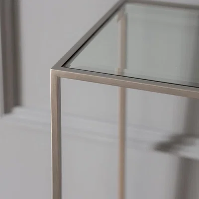 Knees Robbie Metal Console Table - Silver