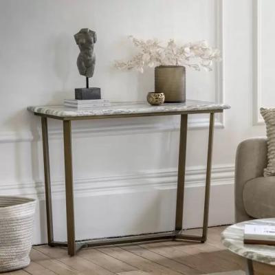 Knees Lusso Console Table - Green Marble