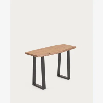 Kave Home Alaia console table in solid acacia wood with natural finish, 115 x 40 cm