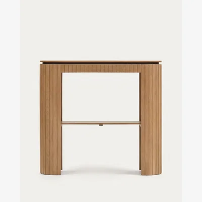 Kave Home Licia console table with 1 drawer, solid mango wood, 120 x 90 cm