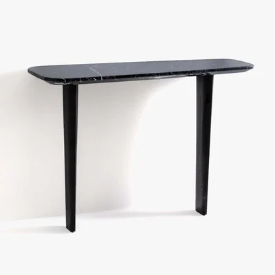 La Redoute Dolmena Black Marble Console Table