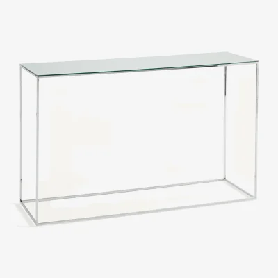 La Redoute Mahaut Chrome-Plated Metal Mirrored Console Table