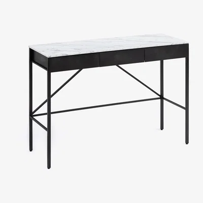 La Redoute Febee Metal & White Marble Console Table