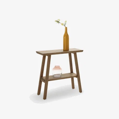 La Redoute Asayo Solid Elm Two Tier Console Table