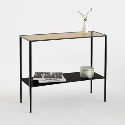 La Redoute Razzi Metal and Glass Console Table
