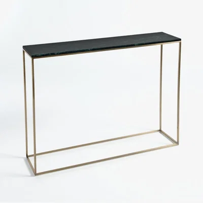 La Redoute Mahaut Marble & Aged Brass Effect Console Table