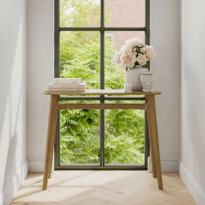 La Redoute Amalie Scandi Smoked Oak Console Table