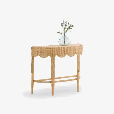 La Redoute Loama Braided Rattan Console Table