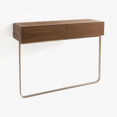 La Redoute Merten Walnut Wall Console Table