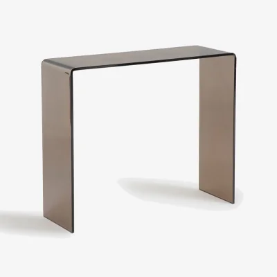 La Redoute Joan Console Table in Smoked Tempered Glass