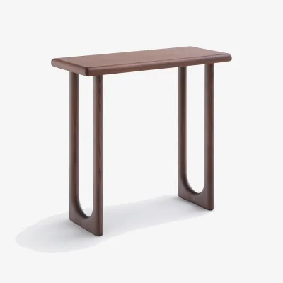 La Redoute Douve Solid Walnut, Veneer and Solid Ash Console Table, Width 80cm