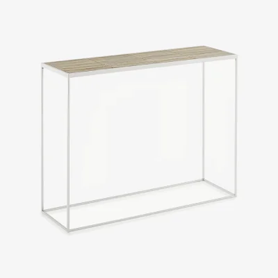 La Redoute Cerami Ceramic and Chrome-Plated Steel Console Table