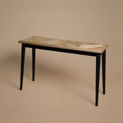 La Redoute Beau Herringbone Parquet Mango Wood Console Table