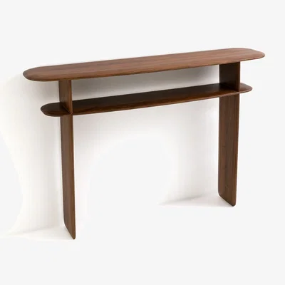La Redoute Iloss Solid Walnut Wall Console Table