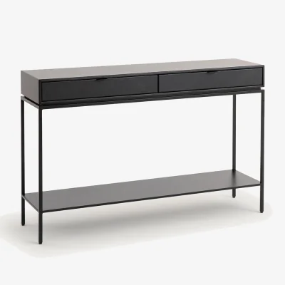 La Redoute Réalto Metal & Leather Console Table