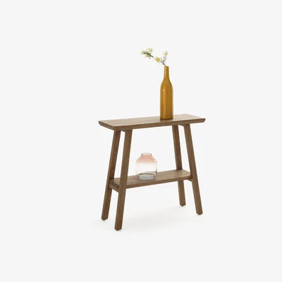 La Redoute Asayo Solid Elm Two Tier Console Table