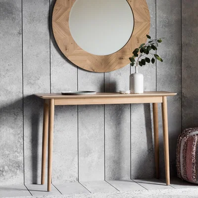 La Redoute Dhule Herringbone Oak Console Table