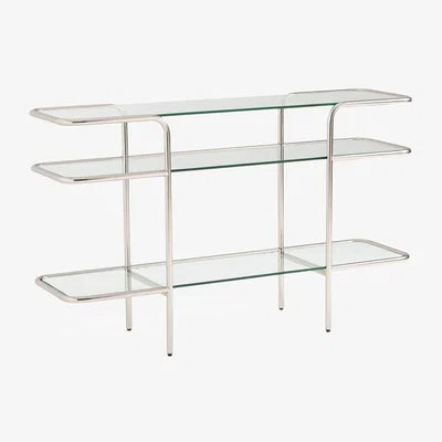 La Redoute Molna Glass & Metal Tube Console Table