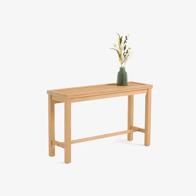 La Redoute Gabin Pine and Canework Console Table