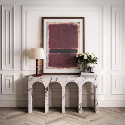 La Redoute Cecilia Calacatta Faux Marble Console Table
