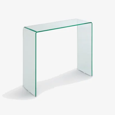 La Redoute Joan Console Table in Smoked Tempered Glass
