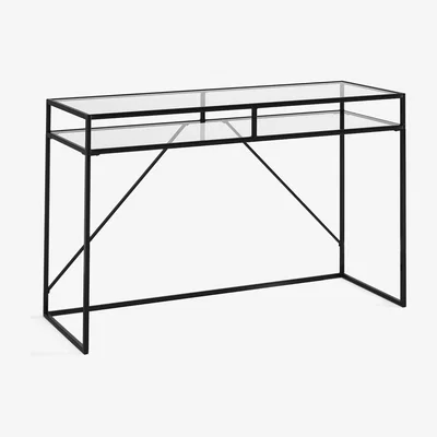 La Redoute Sybil Glass Top & Metal Console Table