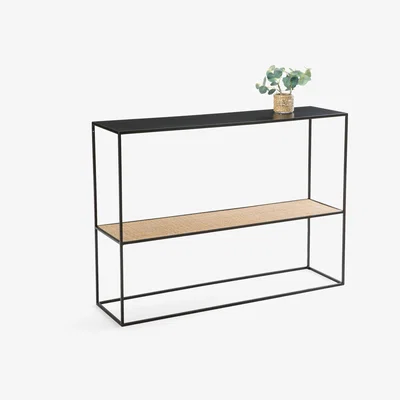 La Redoute Rosali Console in Metal and Cane