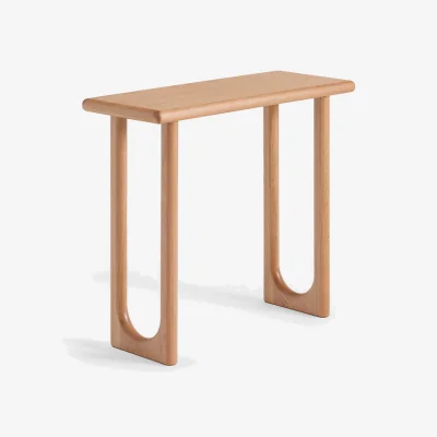La Redoute Douve Console Table in Solid Oak and Oak Veneer, Width 80cm