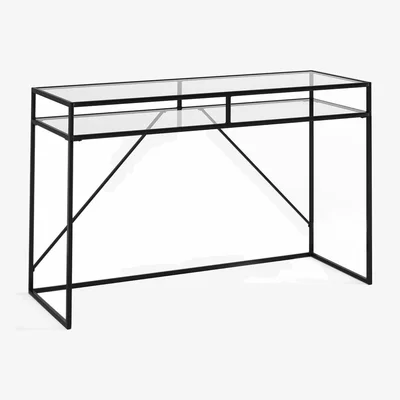La Redoute Sybil Glass Top & Metal Console Table