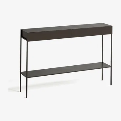 La Redoute Fébée Two-Tier Aged Metal Console Table