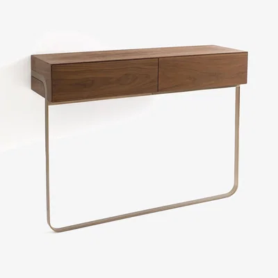La Redoute Merten Walnut Wall Console Table