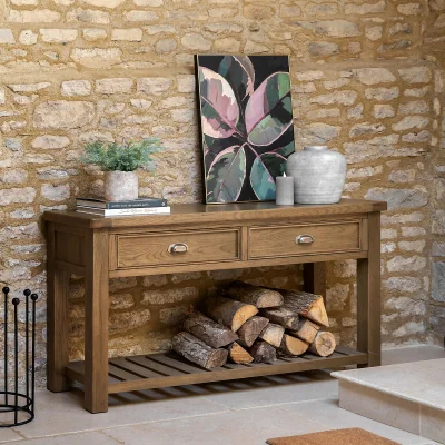 La Redoute Toledo Oak 2 Drawer Console Table